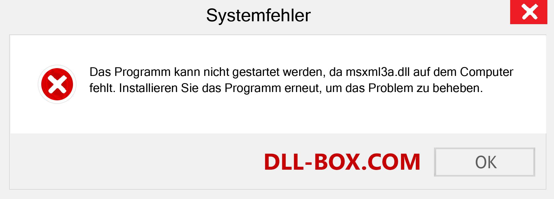 msxml3a.dll-Datei fehlt?. Download für Windows 7, 8, 10 - Fix msxml3a dll Missing Error unter Windows, Fotos, Bildern